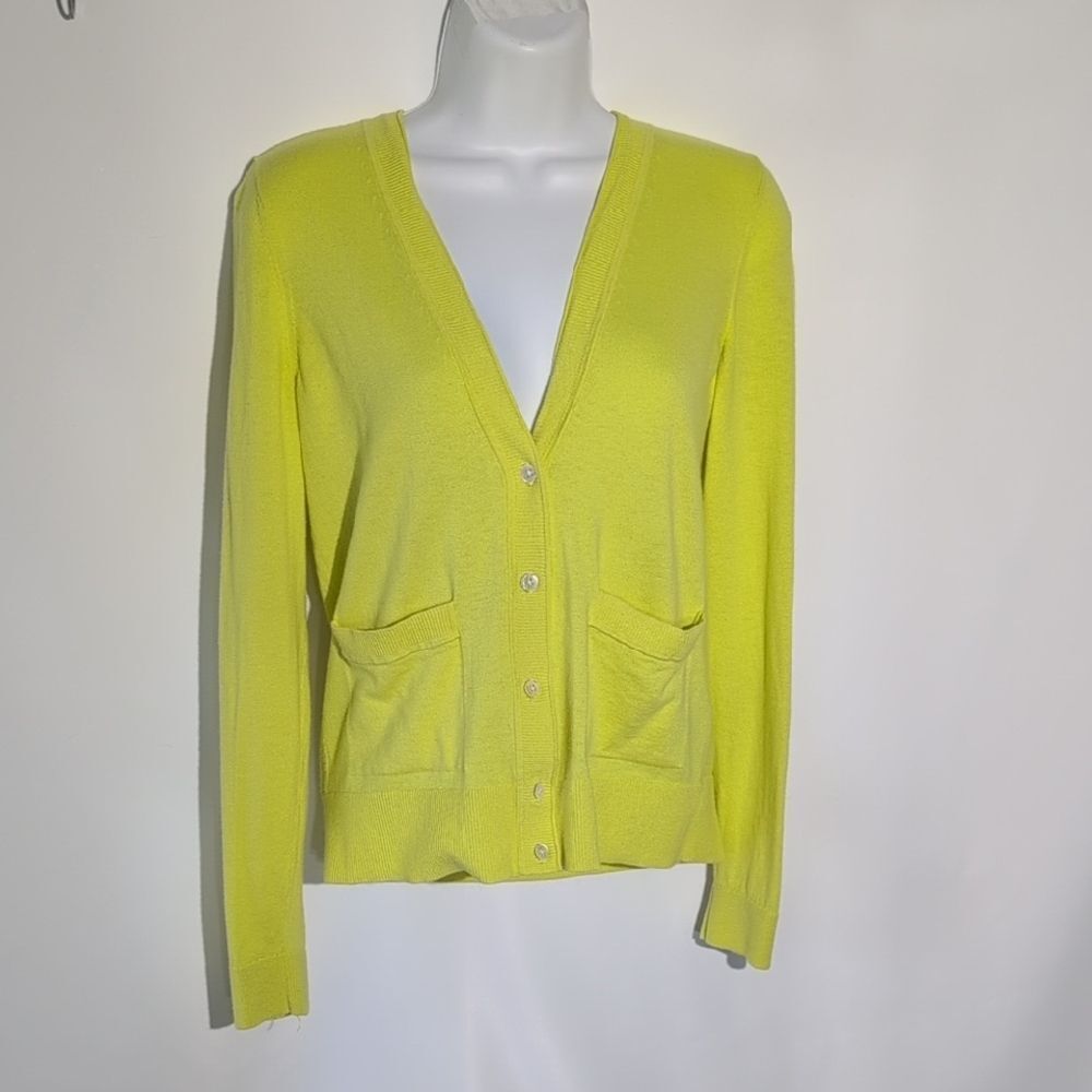 Banana Republic Neon Yellow Women's Cardigan